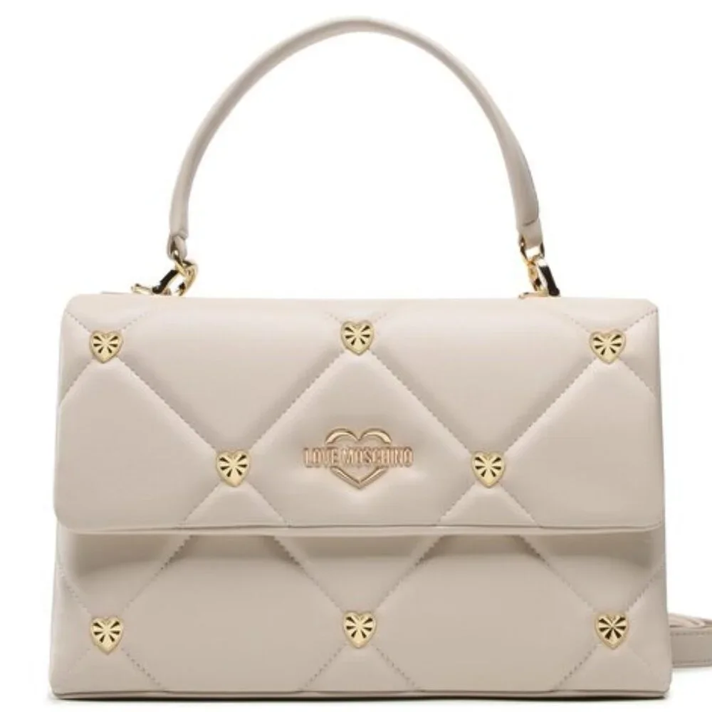 SALE ✅ Love Moschino Diamond Quilted Top Handle Stud Heart Crossbody Bag ✨ NWT's